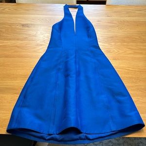 Blue Halston heritage halter dress